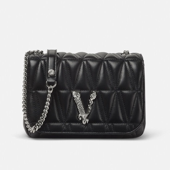 virtus quilted nappa leather evening bag